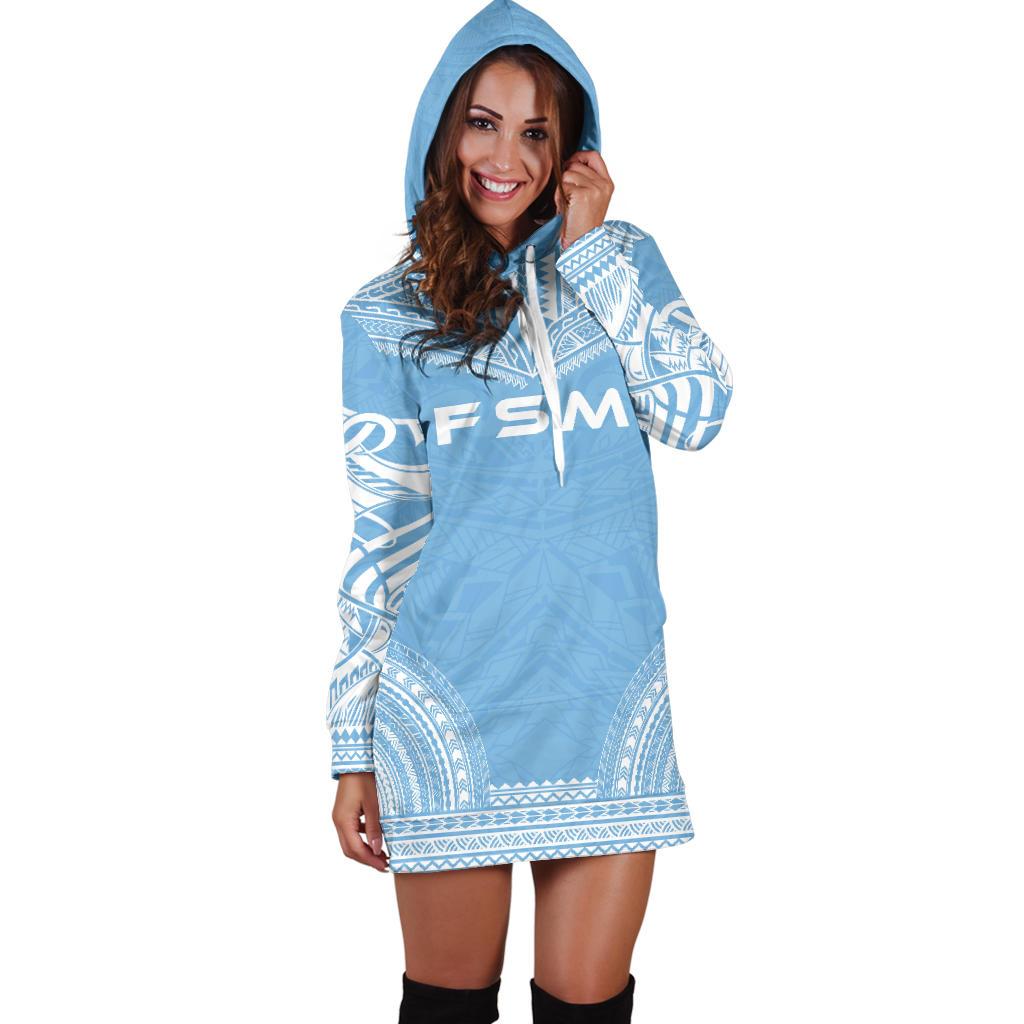Federated States Of Micronesia Women's Hoodie Dress - Polynesian Flag Chief - Polynesian Pride
