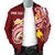 Papua New Guinea Custom Personalised Men's Bomber Jacket - PNG Seal Polynesian Patterns Plumeria - Polynesian Pride