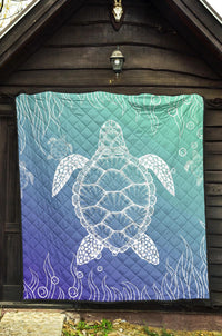 Turtle Blur Background Premium Quilt - Polynesian Pride