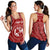 Tonga Personalised Womne's Racerback Tank - Tonga Seal With Polynesian Tattoo Style (Red) - Polynesian Pride