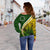 Cook Islands Off Shoulder Sweater Style Turtle Rugby - Polynesian Pride