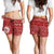 Tahiti Personalised Women's Short - Tahiti Seal In Polynesian Tattoo Style (Red) - Polynesian Pride