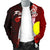 Palau Polynesian Men's Bomber Jacket - Coat Of Arm With Hibiscus - Polynesian Pride