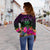 Niue Polynesian Personalised Off Shoulder Sweater - Summer Hibiscus - Polynesian Pride