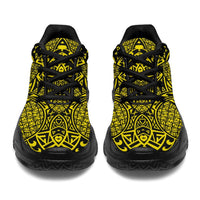 Polynesian Lauhala Mix Yellow Chunky Sneakers - Polynesian Pride