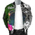 Palau Men Bomber Jacket - Turtle Plumeria Banana Leaf - Polynesian Pride