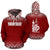 New Caledonia Custom All Over Hoodie Fog Red Unisex Red - Polynesian Pride