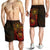 American Samoa Polynesian Shorts (Men) - Red Turtle Manta Ray RED - Polynesian Pride