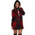 Pohnpei Polynesian Hoodie Dress Map Red - Polynesian Pride