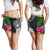 American Samoa Women Shorts - Turtle Plumeria Banana Leaf - Polynesian Pride