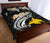 Papua New Guinea Custom Personalised Quilt Bed Set - PNG Seal Polynesian Patterns Plumeria (Black) - Polynesian Pride