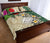 Marshall Islands Polynesian Quilt Bed Set - Hibiscus Turtle Tattoo Beige - Polynesian Pride