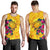 Polynesian Men's Tank Top - Vanuatu Symbols With Hibiscus - Polynesian Pride