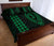 Hawaii Kakau Makau Fish Hook Polynesian Quilt Bed Set - Green - Polynesian Pride