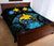 Papua New Guinea Polynesian Quilt Bed Set Hibiscus Blue - Polynesian Pride