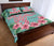 Hawaii Tropical Hibiscus Turtle Mint Style - Quilt Bed Set AH - Polynesian Pride