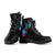 Guam Leather Boots - KingFisher Bird With Map - Polynesian Pride