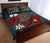 Wallis And Futuna Quilt Bed Set - Blue Turtle Tribal - Polynesian Pride