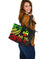 Wallis and Futuna Large Leather Tote - Reggae Tentacle Turtle - Polynesian Pride