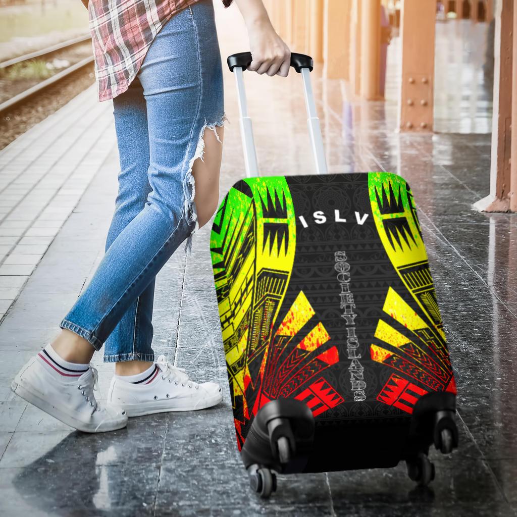 Society Islands Luggage Cover - Polynesian Tattoo Reggae - Polynesian Pride
