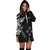 Kosrae Women's Hoodie Dress - Micronesian Pattern Flash Black - Polynesian Pride