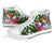 Tonga High Top Shoes White - Turtle Plumeria Banana Leaf - Polynesian Pride