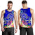 Tahiti Custom Personalised Men's Tank Top - Turtle Plumeria (Blue) - Polynesian Pride