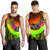 Pohnpei Men's Tank Top - Polynesian Hook And Hibiscus (Reggae) - Polynesian Pride