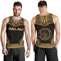 Palau Men's Tank Top - Polynesian Chief Gold Version - Polynesian Pride