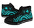 Papua New Guinea High Top Canvas Shoes - Turquoise Tentacle Turtle - Polynesian Pride