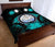 Marshall Islands Polynesian Quilt Bed Set Hibiscus Turquoise - Polynesian Pride