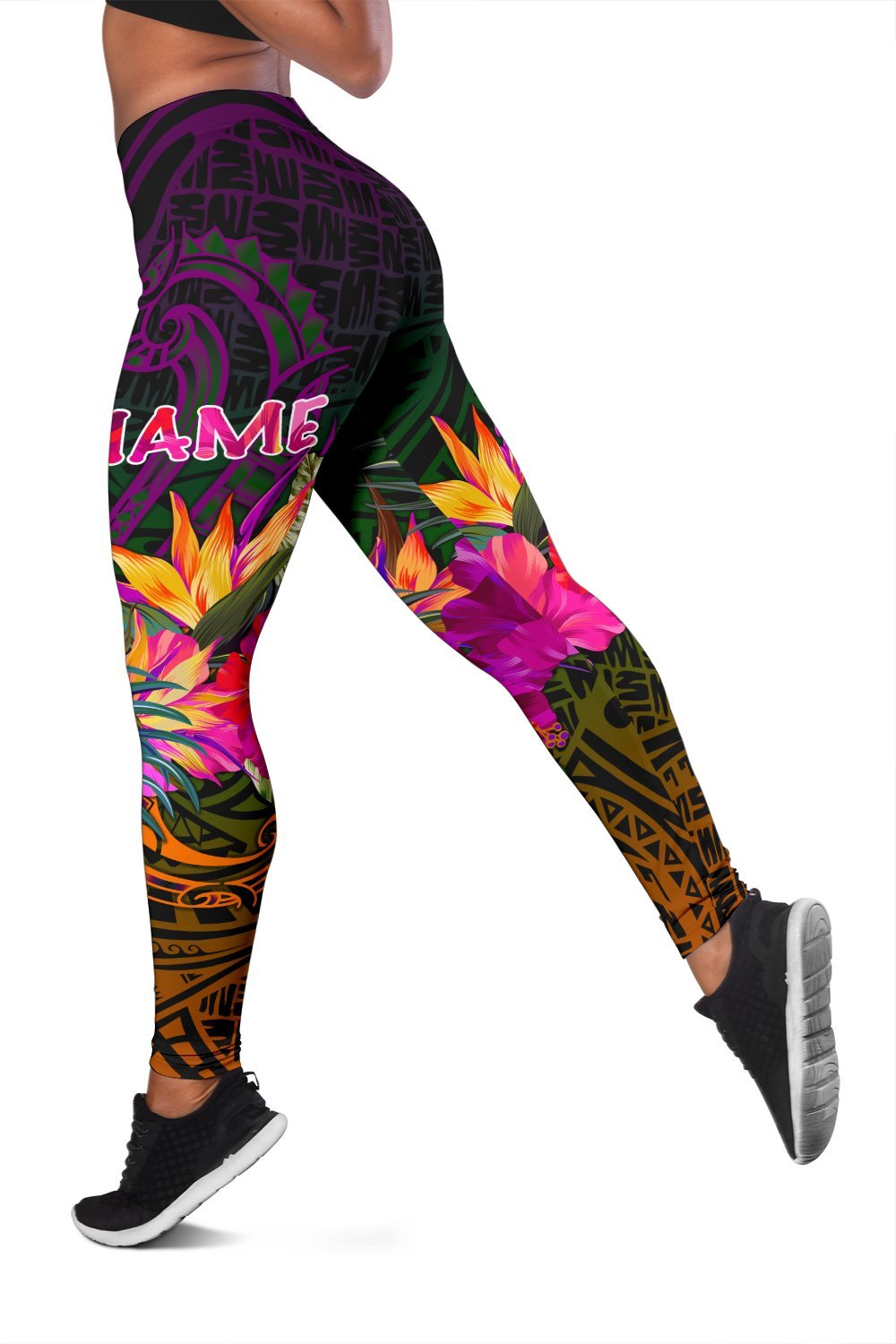 Palau Personalised Women's Leggings - Summer Hibiscus - Polynesian Pride