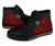 American Samoa Polynesian High Top Shoes - Polynesian Turtle (Full Red) - Polynesian Pride