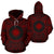 Marshall Islands ll Over Hoodie Marshall Islands Coat of rms Polynesian Red Black - Polynesian Pride