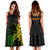 Hula Girl And Turtle Hibiscus Midi Dress - Polynesian Pride