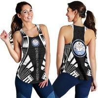 Marshall Islands Women Racerback Tank - Polynesian Tattoo Black - Polynesian Pride