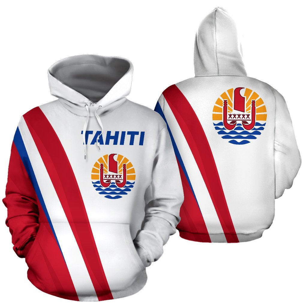 Tahiti Hoodie Tahiti Flag Unisex Black - Polynesian Pride