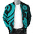 American Samoa Men's Bomber Jacket - Turquoise Tentacle Turtle - Polynesian Pride