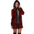 Society Islands Hoodie Dress - Polynesian Tattoo Red - Polynesian Pride