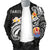 Tahiti Men's Bomber Jacket - Tahiti Seal Polynesian Patterns Plumeria (Black) - Polynesian Pride