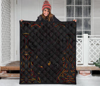 New Zealand Premium Quilt, Maori Gods Tumatauenga (God Of War) - Black - Polynesian Pride