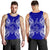 Palau Polynesian Men Tank Top Map Blue - Polynesian Pride