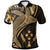 Kosrae Polo Shirt Humpback Whale and Coat of Arms Gold Unisex Gold - Polynesian Pride