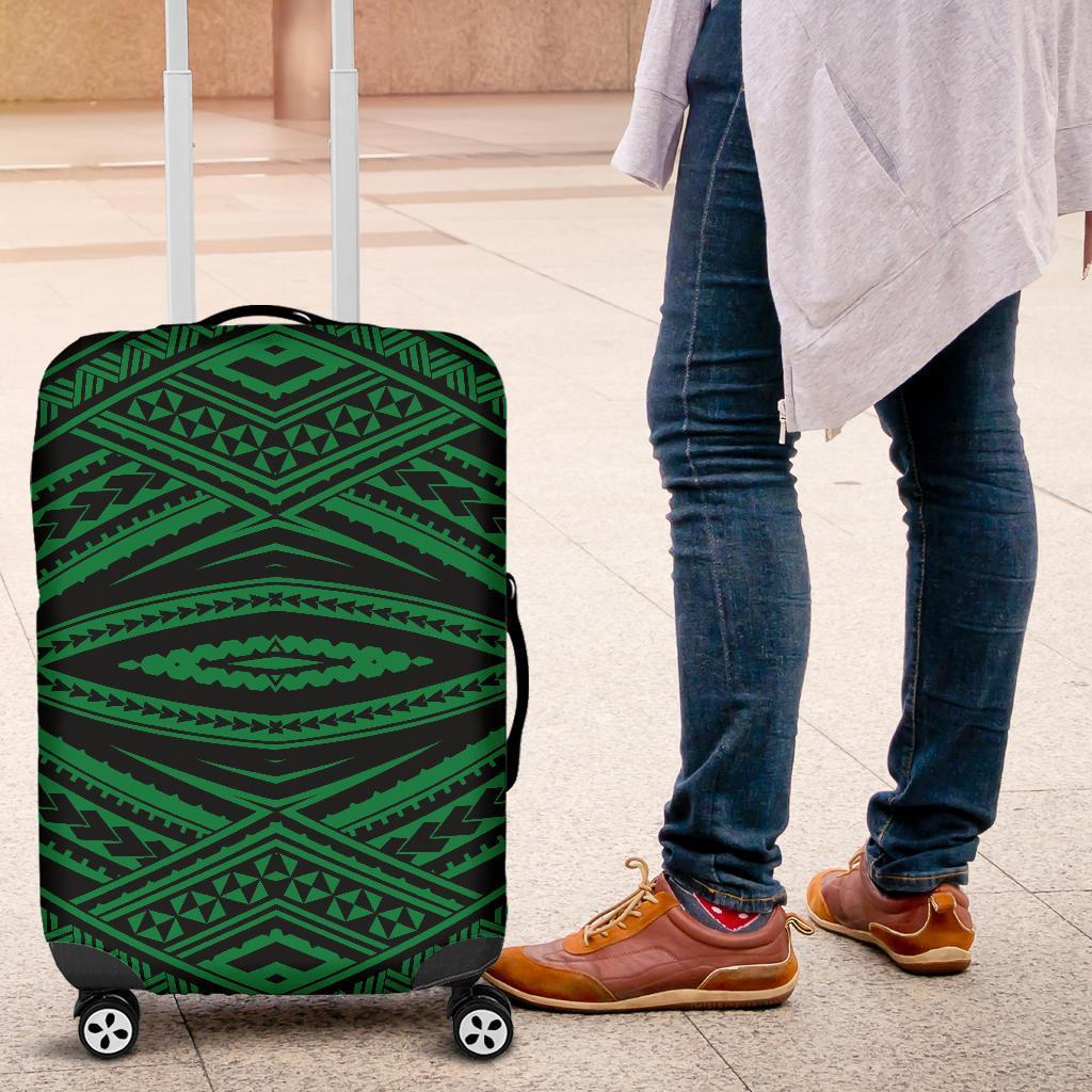 Polynesian Tatau Green Luggage Covers - Polynesian Pride