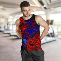 Samoa Men's Tank Top - Blue Shark Polynesian Tattoo - Polynesian Pride