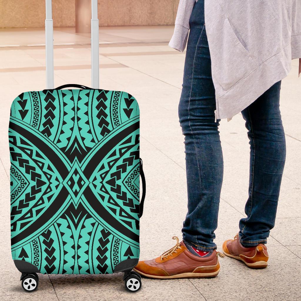 Polynesian Tradition Turquoise Luggage Covers - Polynesian Pride