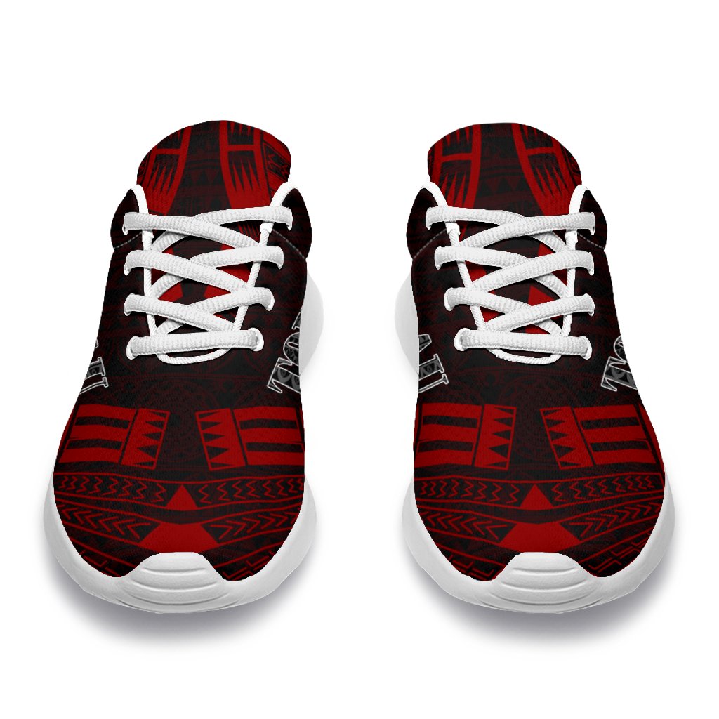 Tokelau Sport Sneakers - Polynesian Tattoo Red - Polynesian Pride