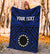 Cook Island Personalised Premium Blanket - Seal With Polynesian Tattoo Style ( Blue) - Polynesian Pride