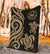 Tahiti Polynesian Premium Blanket - Gold Tentacle Turtle - Polynesian Pride