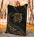 Hawaii Turtle Premium Blanket - Gold - Frida Style - Polynesian Pride